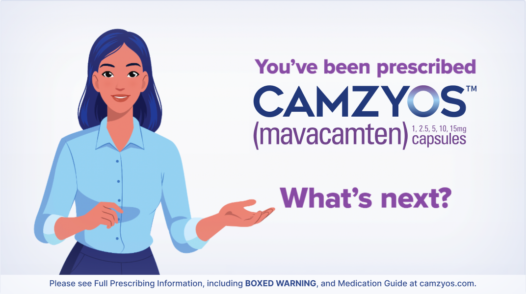 Video thumbnail of the Specialty Pharmacy video for CAMZYOS® (mavacamten)