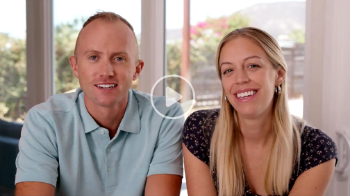 Dustin, a Rx CAMZYOS® (mavacamten) patient, and his wife, Emily