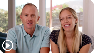 Dustin, a Rx CAMZYOS® (mavacamten) patient, and his wife, Emily